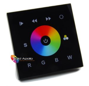 Black IN-WALL DMX RGB-W LED Controller