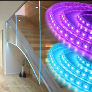 LED Strip Light used to highlight glass edges