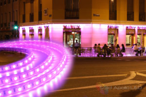 LED Strip Light over Outdoor Restaurant