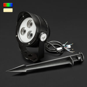 Beamer RGB + Warm White Dimmable LED Landscaping 12W Light with Stake