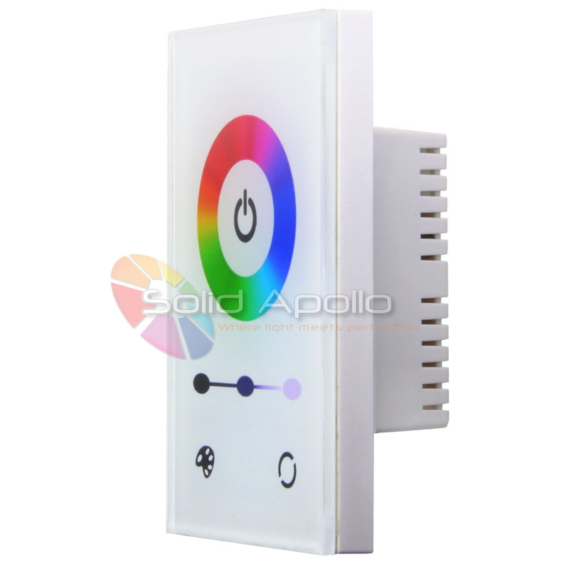 White Glass Touch InWall RGB Controller