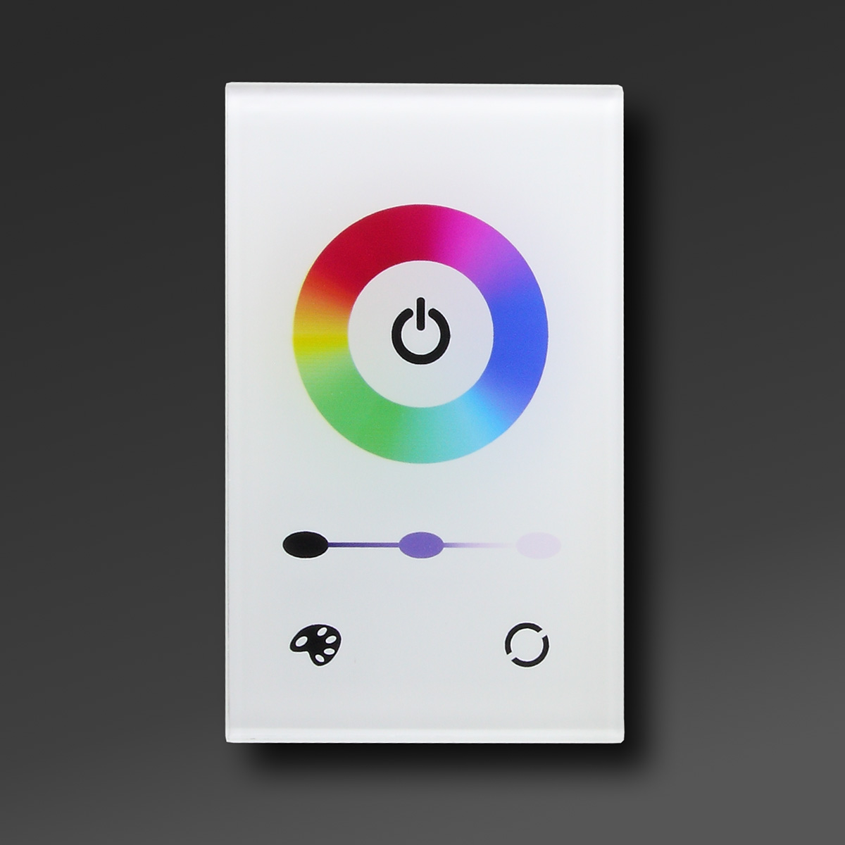 White Glass Touch InWall RGB Controller