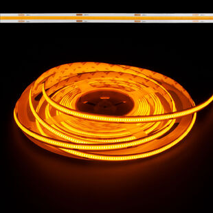 Amber Dotless COB 24V LED Strip 50W