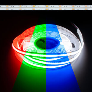 Color Changing RGB + White Dotless COB 24V LED Strip 90W