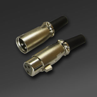 Male/Female XLR-3 DMX Connectors