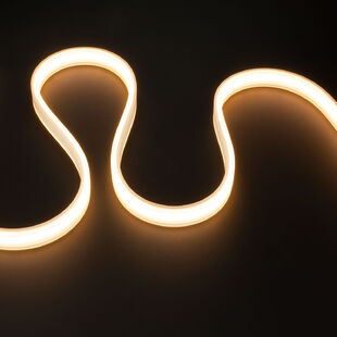 Warm White Dotless Driverless COB LED Strip Light 3000K 120V AC