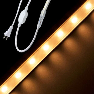 Warm White Driverless 5050 LED Strip Light 3000K 120V AC