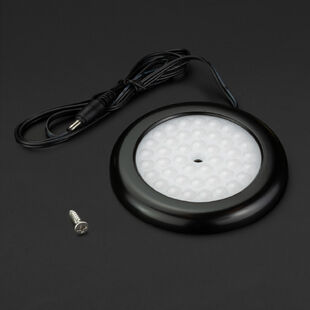Warm White Premium LED Puck Light Black Body Frosted Cover