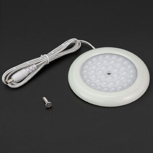 Warm White Premium LED Puck Light White Body Frosted Cover