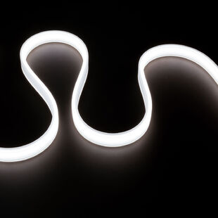 White Dotless Driverless COB LED Strip Light 6000K 120V AC