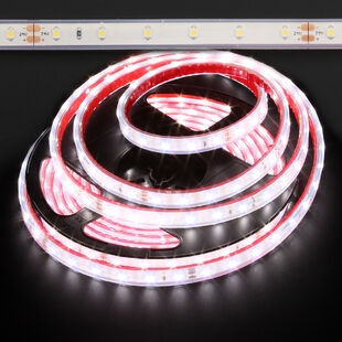 White Waterproof Eco 3528 24W LED Strip Light 6000K