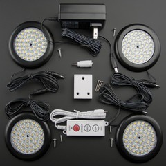 Daylight White Premium LED Puck Light Black Body Kit