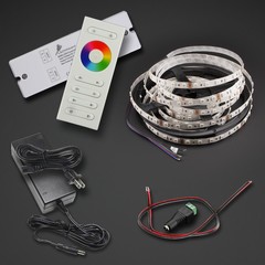Double Bright RGB LED Strip 16 feet Kit with Remote