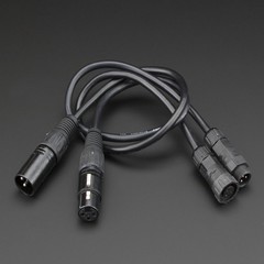 Male/Female XLR to Waterproof XLR Adapter