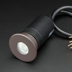 Pathway RGB Dimmable LED In-Ground Landscaping Light with Coffee Brown Cover