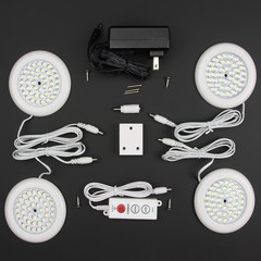 Warm White Premium LED Puck Light White Body Kit