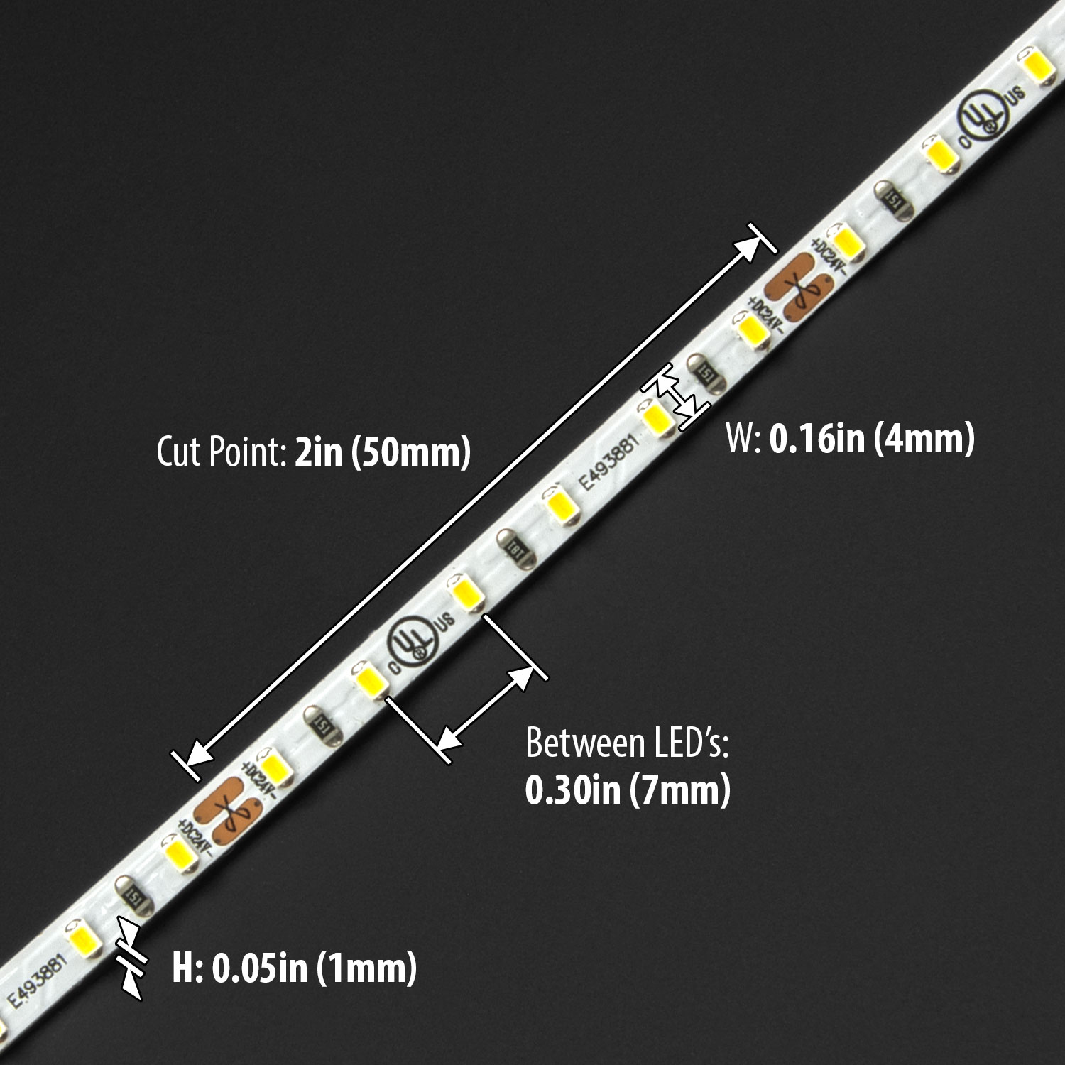 Daylight White Nano 2216 36W LED Strip Light 4000K